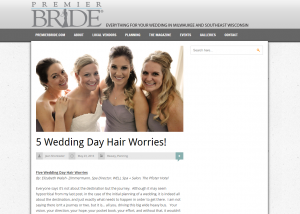 Premier Bride 5 Wedding Day Hair Worries