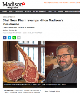 Madison Magazine Chef Sean Pharr